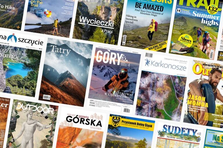 magazyny outdoorowe, czasopisma turystyczne